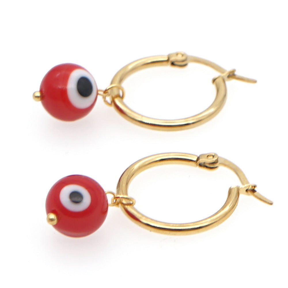 Pendientes De Cristal De Ojos Azules Turcos Bohemios al por mayor